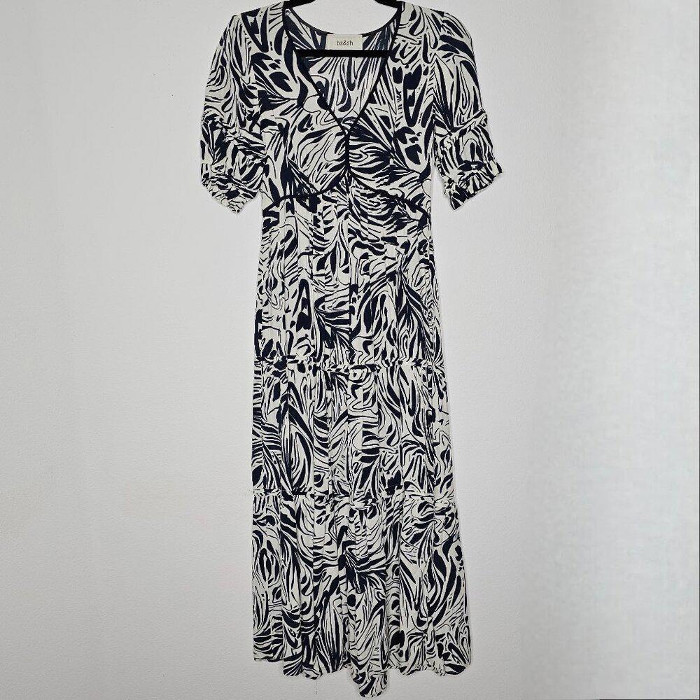 NWT ba&sh Women's Blue/Ecru/Robe Calas Dress Size 4